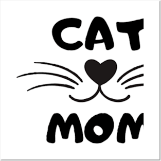 Cat Mom Posters and Art